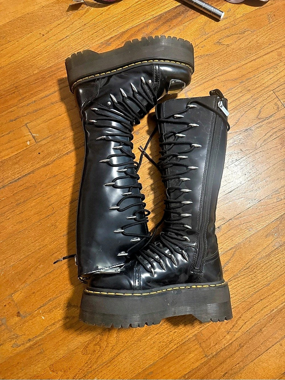 Dr. Martens 1B60 Max LTT / Hardware Knee High Platform Boots Black